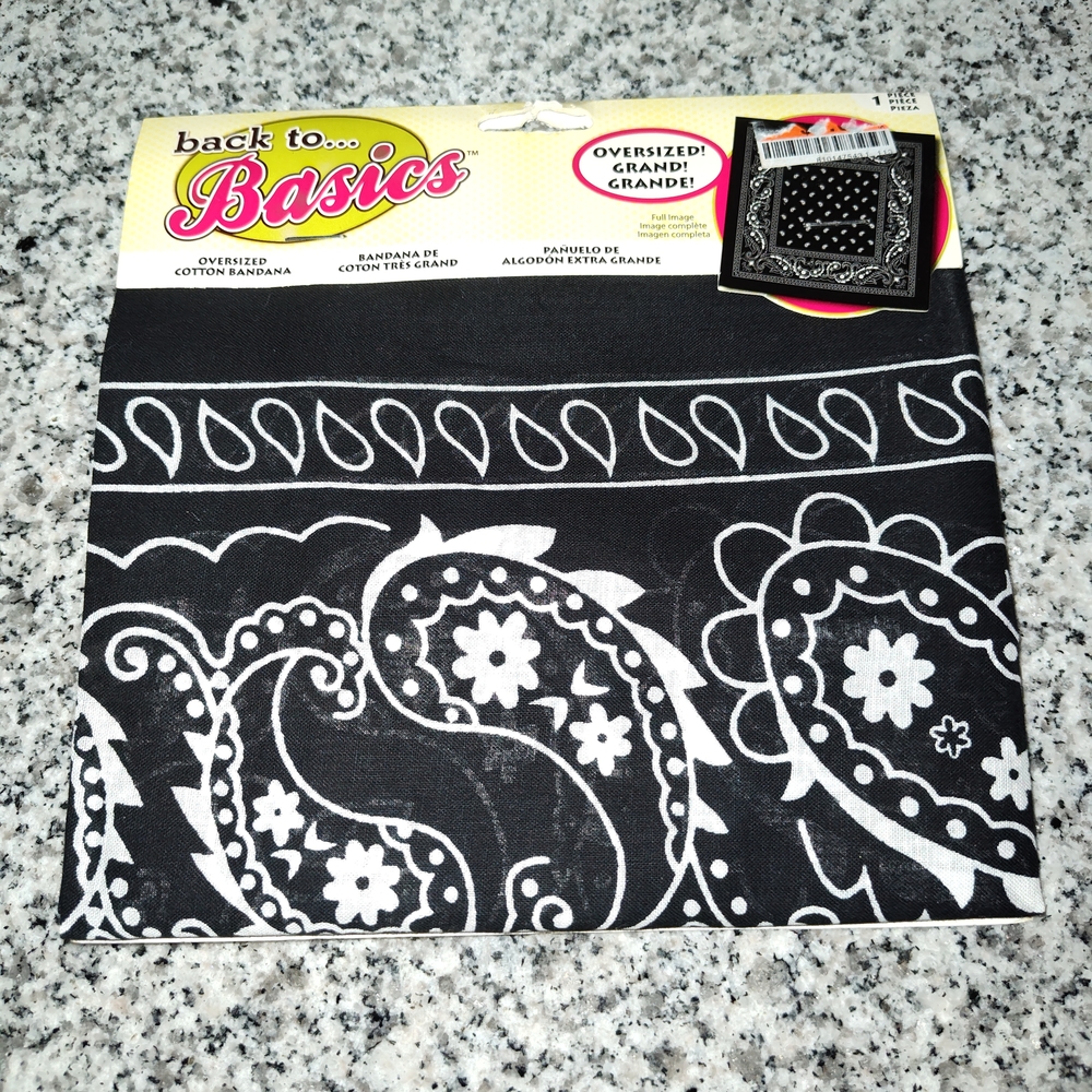 Black and White Bandana